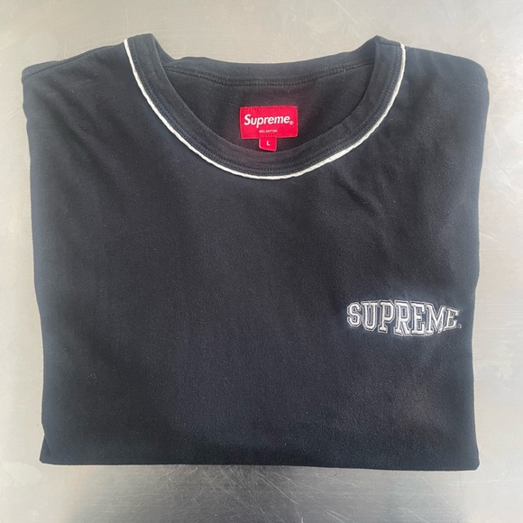 SUPREME Mens Piping Ringer Tee - Picture 5 of 9